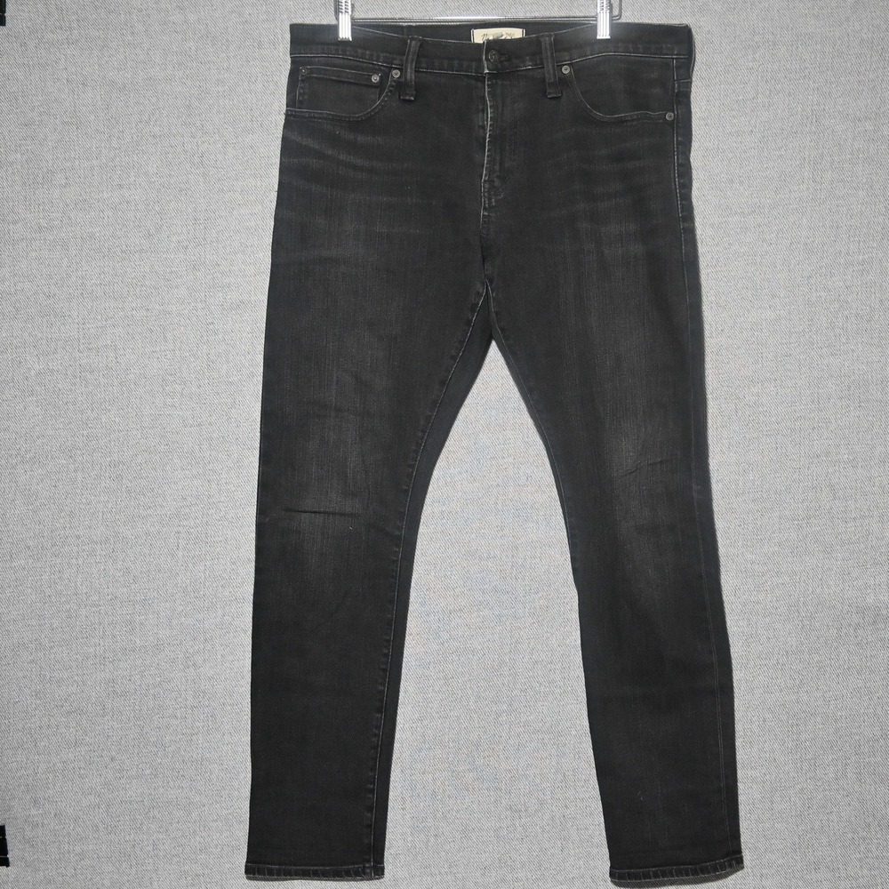 Madwell Jeans Mens Skinny Fit Stretch Denim 35x32 Black